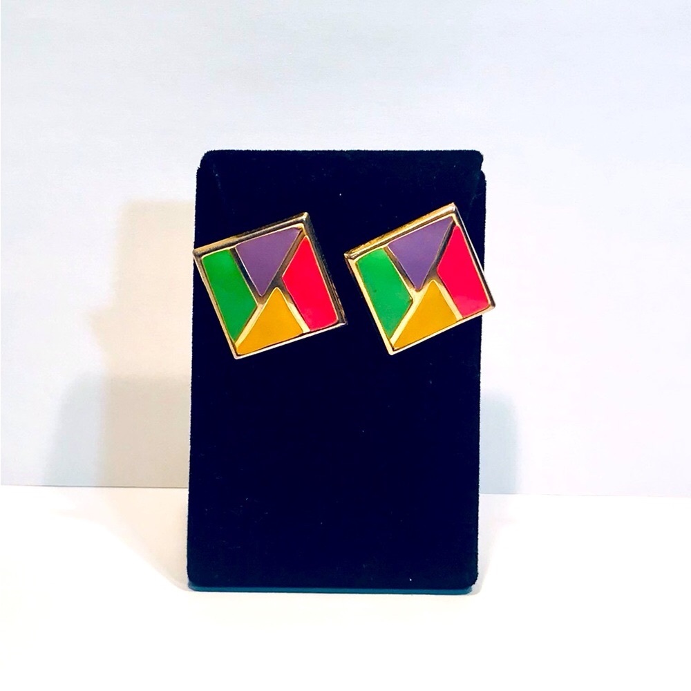 Gorgeous Colorful Vintage Multicolor Earrings